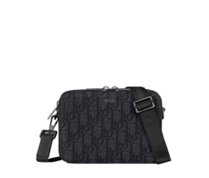 Buy Dior Zipped Pouch With Strap In Black Dior Oblique Jacquard With Ruthenium - Finish Hardware at Sasom – Authentic and Ready to Ship