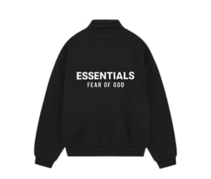 Buy Fear of God Essentials Fleece Polo Black at Sasom – Authentic and Ready to Ship